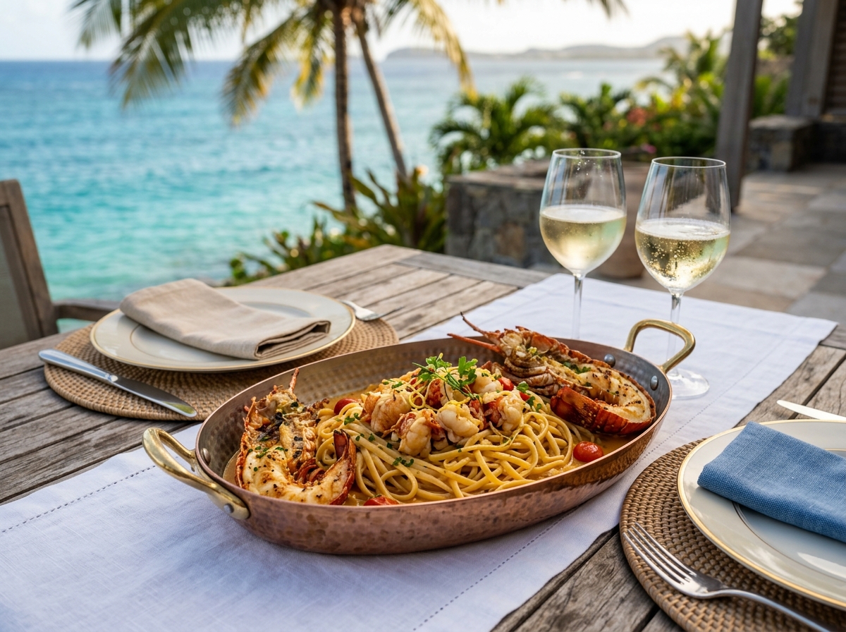 Linguine à la Langouste de Martinique